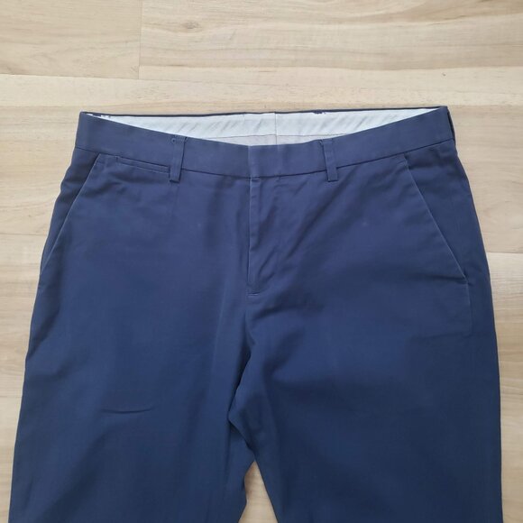 Express Straight Leg Trouser Pants Navy Blue Size 32 x 30 - Picture 2 of 10